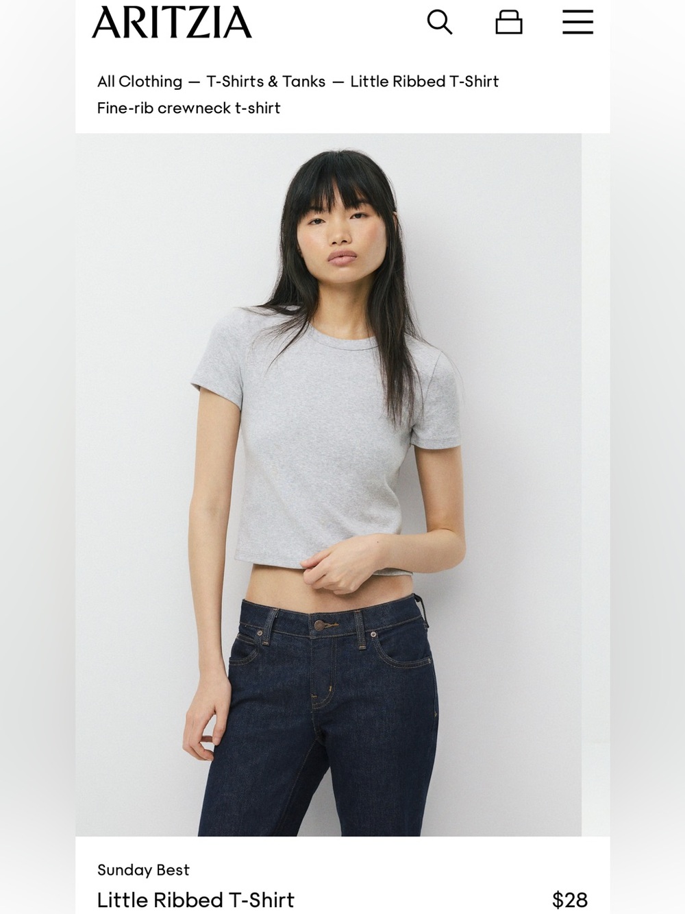 Sunday best little ribbed tee